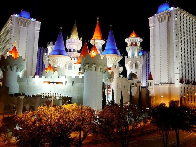 Localização do hotel Excalibur em Las Vegas
