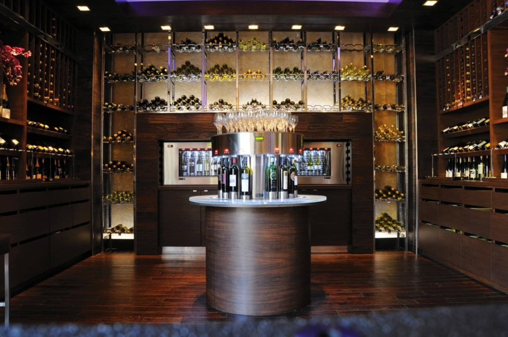 Coleção do bar de vinho Hostile Grape em Las Vegas