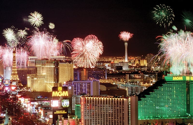 Festas de Reveillon de 2016 em Las Vegas