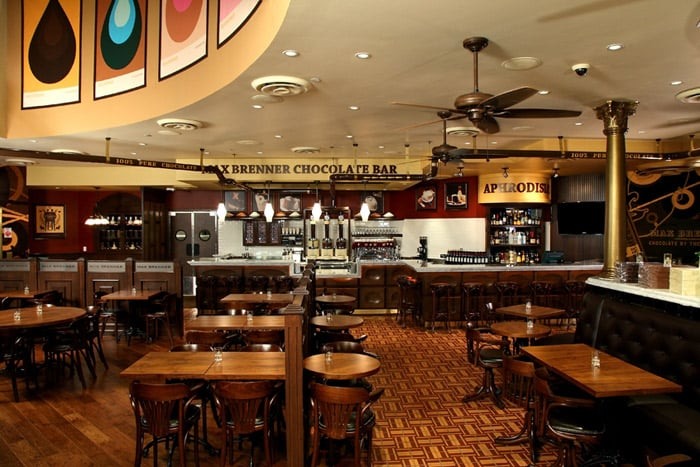Restaurante Max Brenner nas Forum Shops em Las Vegas 