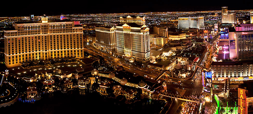 Strip de noite em Las Vegas