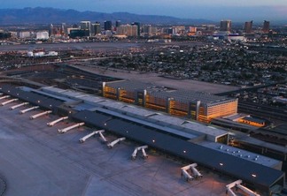 Terminal no Aeroporto Internacional McCarran em Las Vegas