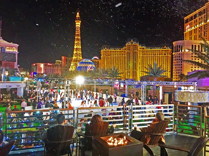 Las Vegas decorada para as festas Natalinas