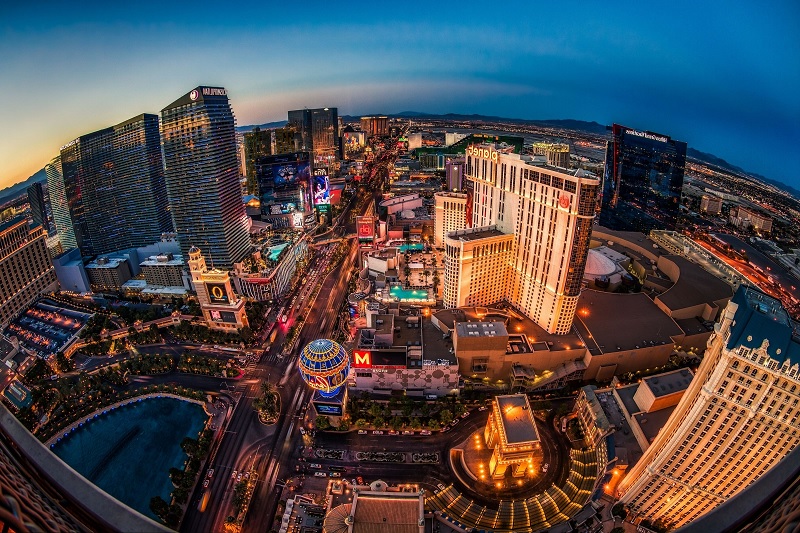 Vista aérea da cidade de Las Vegas 