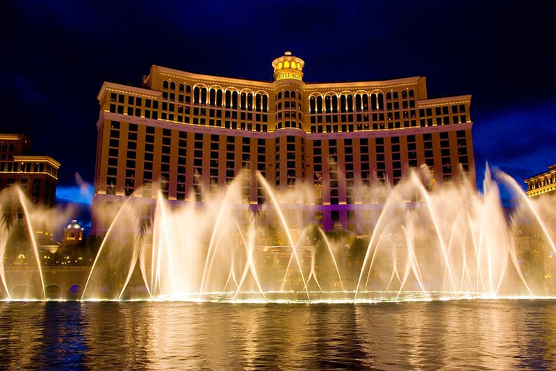 Show das águas no Bellagio em Las Vegas