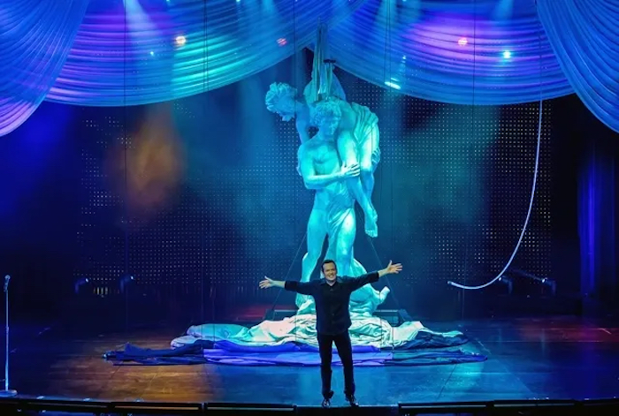 Palco no show de mágica de Nathan Burton em Las Vegas