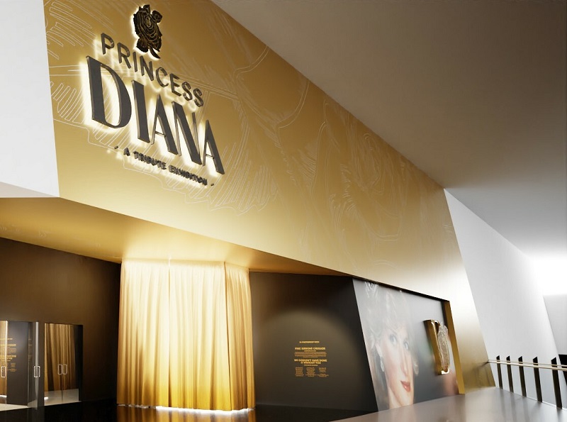 Entrada da exibição da princesa Diana em Las Vegas