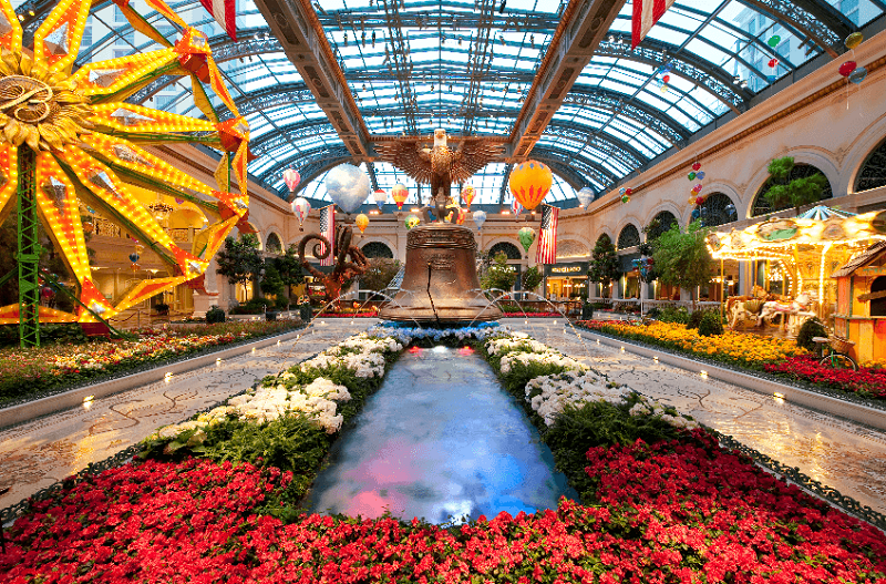 Jardim botânico do hotel Bellagio em Las Vegas