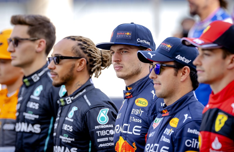 Alguns pilotos do campeonato de Fórmula 1
