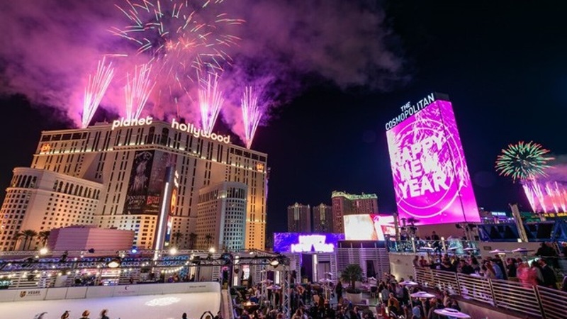 Fogos de Ano Novo em Las Vegas