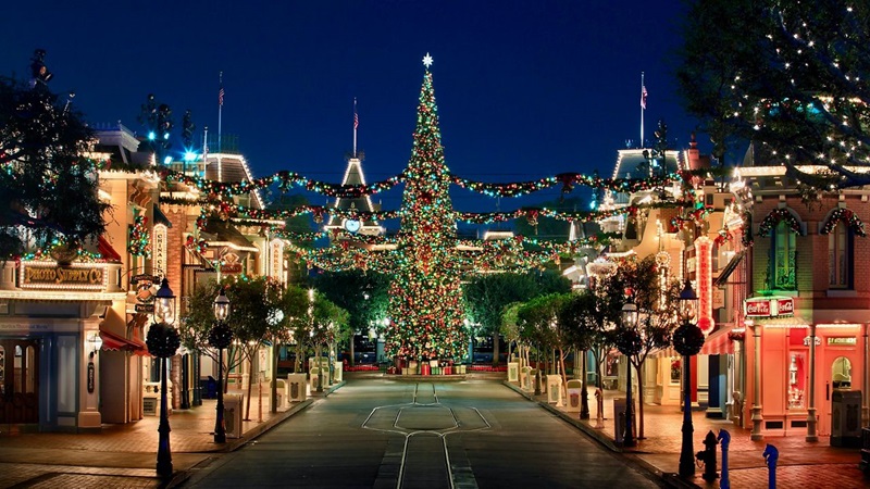 Natal na Disneyland perto de Los Angeles